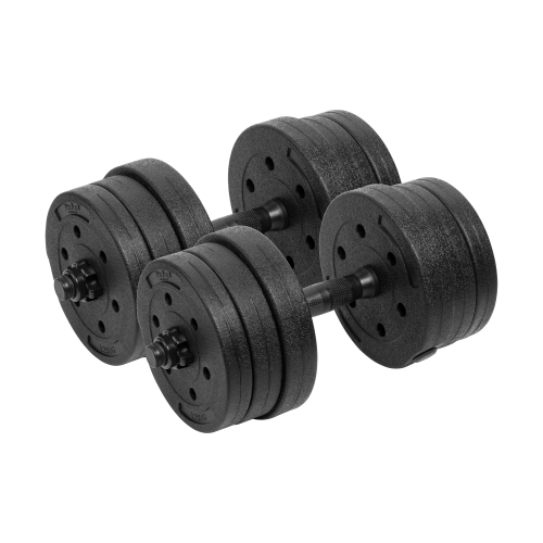 Bituminous adjustable dumbbells 2x10kg REBEL ACTIVE Bituminous adjustable dumbbells 2x10kg REBEL ACTIVE