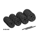 Bituminous adjustable dumbbells 2x15kg REBEL ACTIVE