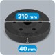 Bituminių apkrovų rinkinys 4x2.5kg, skylė 31mm, REBEL ACTIVE