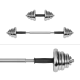 Chrome-plated, adjustable cast iron dumbbells in a case with a bar, set 20kg REBEL ACTIVE Chrome-plated, adjustable cast iron dumbbells in a case with a bar, set 20kg REBEL ACTIVE