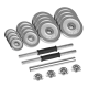 Chrome-plated, adjustable cast iron dumbbells in a case with a bar, set 30kg REBEL ACTIVE Chrome-plated, adjustable cast iron dumbbells in a case with a bar, set 30kg REBEL ACTIVE