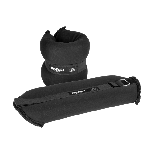 Čiurnos ir riešo svarmenys 2x3kg, REBEL ACTIVE Čiurnos ir riešo svarmenys 2x3kg, REBEL ACTIVE