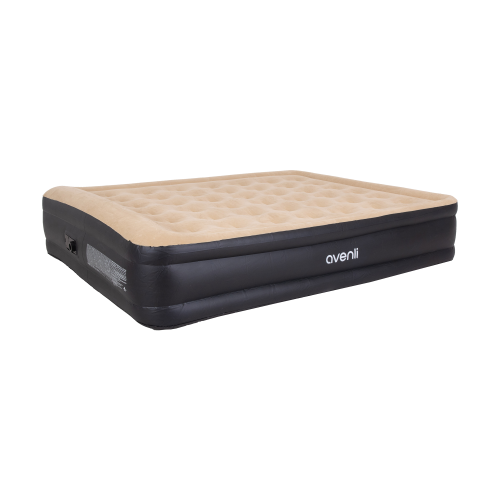Large, high, inflatable AVENLI mattress with built-in pump 203x157x47 Large, high, inflatable AVENLI mattress with built-in pump 203x157x47