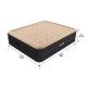 Large, high, inflatable AVENLI mattress with built-in pump 203x157x47 Large, high, inflatable AVENLI mattress with built-in pump 203x157x47