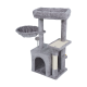 Cat scratching post 40x30x80 cm, gray, REBEL ANIMALS