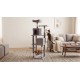 Cat scratching post 48x40x155 cm, gray, REBEL ANIMALS