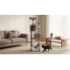 Cat scratching post 48x40x155 cm, gray, REBEL ANIMALS