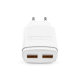 Dual USB wall charger + Type-C cable 2400 mA