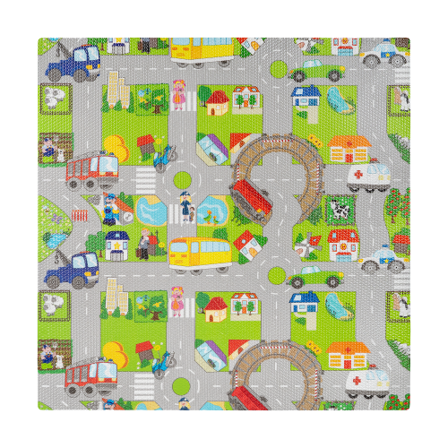 Edukacinis kilimėlis vaikams, dėlionė 120 x 120 cm, automobiliukai Edukacinis kilimėlis vaikams, dėlionė 120 x 120 cm, automobiliukai