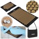 ECO health mat with acupressure spikes and pillow, 72x42cm, golden spikes, Rebel Active