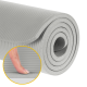 Gymnastic mat for yoga, pilates, fitness, 183x61cm, 1.5cm thick, NBR material, gray, REBEL ACTIVE Gymnastic mat for yoga, pilates, fitness, 183x61cm, 1.5cm thick, NBR material, gray, REBEL ACTIVE