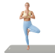 Gymnastic mat for yoga, pilates, fitness, 183x61cm, 1.5cm thick, NBR material, gray, REBEL ACTIVE Gymnastic mat for yoga, pilates, fitness, 183x61cm, 1.5cm thick, NBR material, gray, REBEL ACTIVE