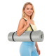 Gymnastics mat for yoga, pilates, fitness, 183x61cm, 1cm thick, NBR material, gray, REBEL ACTIVE Gymnastics mat for yoga, pilates, fitness, 183x61cm, 1cm thick, NBR material, gray, REBEL ACTIVE