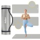 Gymnastics mat for yoga, pilates, fitness, 183x61cm, 1cm thick, NBR material, gray, REBEL ACTIVE Gymnastics mat for yoga, pilates, fitness, 183x61cm, 1cm thick, NBR material, gray, REBEL ACTIVE