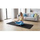 Gymnastics mat for yoga, pilates, fitness, 183x61cm, 1cm thick, TPE material, black, REBEL ACTIVE Gymnastics mat for yoga, pilates, fitness, 183x61cm, 1cm thick, TPE material, black, REBEL ACTIVE