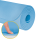 Gymnastics mat for yoga, pilates, fitness, 183x61cm, 1cm thick, TPE material, blue, REBEL ACTIVE