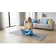 Gymnastics mat for yoga, pilates, fitness, 183x61cm, 1cm thick, TPE material, gray, REBEL ACTIVE