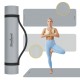 Gymnastics mat for yoga, pilates, fitness, 183x61cm, 1cm thick, TPE material, gray, REBEL ACTIVE