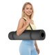 Gimnastikos kilimėlis jogai, pilatesui, fitnesui, 183x61cm, 4mm storio, TPE medžiaga, juodas, REBEL ACTIVE Gimnastikos kilimėlis jogai, pilatesui, fitnesui, 183x61cm, 4mm storio, TPE medžiaga, juodas, REBEL ACTIVE