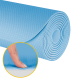 Gymnastics mat for yoga, pilates, fitness, 183x61cm, 4mm thick, TPE material, blue, REBEL ACTIVE