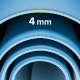 Gymnastics mat for yoga, pilates, fitness, 183x61cm, 4mm thick, TPE material, blue, REBEL ACTIVE
