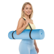 Gymnastics mat for yoga, pilates, fitness, 183x61cm, 4mm thick, TPE material, blue, REBEL ACTIVE