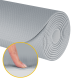 Gymnastics mat for yoga, pilates, fitness, 183x61cm, 4mm thick, TPE material, gray, REBEL ACTIVE