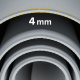Gymnastics mat for yoga, pilates, fitness, 183x61cm, 4mm thick, TPE material, gray, REBEL ACTIVE