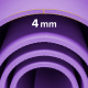 Gymnastics mat for yoga, pilates, fitness, 183x61cm, 4mm thick, TPE material, purple, REBEL ACTIVE Gymnastics mat for yoga, pilates, fitness, 183x61cm, 4mm thick, TPE material, purple, REBEL ACTIVE