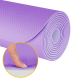 Gymnastics mat for yoga, pilates, fitness, 183x61cm, 4mm thick, TPE material, purple, REBEL ACTIVE Gymnastics mat for yoga, pilates, fitness, 183x61cm, 4mm thick, TPE material, purple, REBEL ACTIVE