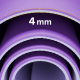 Gymnastics mat for yoga, pilates, fitness, 183x61cm, 4mm thick, TPE material, purple, REBEL ACTIVE Gymnastics mat for yoga, pilates, fitness, 183x61cm, 4mm thick, TPE material, purple, REBEL ACTIVE