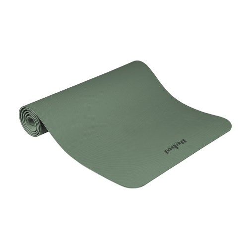 Gymnastics mat for yoga, pilates, fitness, 183x61cm, 4mm thick, TPE material, green, REBEL ACTIVE Gymnastics mat for yoga, pilates, fitness, 183x61cm, 4mm thick, TPE material, green, REBEL ACTIVE