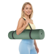 Gymnastics mat for yoga, pilates, fitness, 183x61cm, 4mm thick, TPE material, green, REBEL ACTIVE Gymnastics mat for yoga, pilates, fitness, 183x61cm, 4mm thick, TPE material, green, REBEL ACTIVE