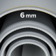 Gymnastics mat for yoga, pilates, fitness, 183x61cm, 6mm thick, TPE material, gray, REBEL ACTIVE Gymnastics mat for yoga, pilates, fitness, 183x61cm, 6mm thick, TPE material, gray, REBEL ACTIVE