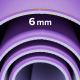 Gymnastics mat for yoga, pilates, fitness, 183x61cm, 6mm thick, TPE material, purple, REBEL ACTIVE Gymnastics mat for yoga, pilates, fitness, 183x61cm, 6mm thick, TPE material, purple, REBEL ACTIVE