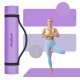 Gymnastics mat for yoga, pilates, fitness, 183x61cm, 6mm thick, TPE material, purple, REBEL ACTIVE Gymnastics mat for yoga, pilates, fitness, 183x61cm, 6mm thick, TPE material, purple, REBEL ACTIVE