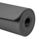 Gimnastikos kilimėlis jogai, pilatesui, fitnesui, 183x61cm, storis 6mm, TPE medžiaga, juoda, REBEL ACTIVE