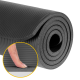 Gymnastics mat for yoga, pilates, fitness, 190x100cm, 1.5cm thick, NBR material, black, REBEL ACTIVE Gymnastics mat for yoga, pilates, fitness, 190x100cm, 1.5cm thick, NBR material, black, REBEL ACTIVE