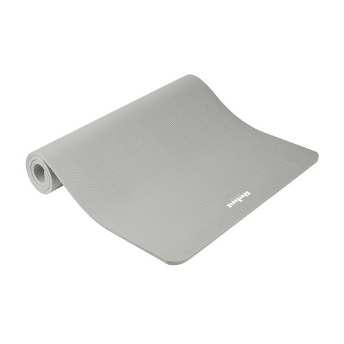 Gymnastic mat for yoga, pilates, fitness, 190x100cm, 1.5cm thick, NBR material, gray, REBEL ACTIVE Gymnastic mat for yoga, pilates, fitness, 190x100cm, 1.5cm thick, NBR material, gray, REBEL ACTIVE