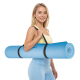 Gymnastics mat for yoga, pilates, fitness, 200x115cm, 1cm thick, TPE material, blue, REBEL ACTIVE Gymnastics mat for yoga, pilates, fitness, 200x115cm, 1cm thick, TPE material, blue, REBEL ACTIVE