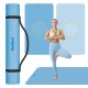 Gymnastics mat for yoga, pilates, fitness, 200x115cm, 1cm thick, TPE material, blue, REBEL ACTIVE Gymnastics mat for yoga, pilates, fitness, 200x115cm, 1cm thick, TPE material, blue, REBEL ACTIVE