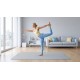 Gymnastics mat for yoga, pilates, fitness, 200x115cm, 1cm thick, TPE material, gray, REBEL ACTIVE Gymnastics mat for yoga, pilates, fitness, 200x115cm, 1cm thick, TPE material, gray, REBEL ACTIVE