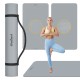 Gymnastics mat for yoga, pilates, fitness, 200x115cm, 1cm thick, TPE material, gray, REBEL ACTIVE Gymnastics mat for yoga, pilates, fitness, 200x115cm, 1cm thick, TPE material, gray, REBEL ACTIVE
