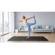 Gymnastics mat for yoga, pilates, fitness, 200x90cm, 1cm thick, TPE material, black, REBEL ACTIVE Gymnastics mat for yoga, pilates, fitness, 200x90cm, 1cm thick, TPE material, black, REBEL ACTIVE
