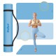 Gymnastics mat for yoga, pilates, fitness, 200x90cm, 1cm thick, TPE material, blue, REBEL ACTIVE