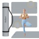 Gymnastics mat for yoga, pilates, fitness, 200x90cm, 1cm thick, TPE material, gray, REBEL ACTIVE