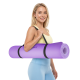 Gimnastikos kilimėlis jogai, pilatesui, fitnesui, 200x90cm, 1cm storio, TPE medžiaga, violetinė, REBEL ACTIVE Gimnastikos kilimėlis jogai, pilatesui, fitnesui, 200x90cm, 1cm storio, TPE medžiaga, violetinė, REBEL ACTIVE
