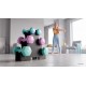 >>>HEX ketaus vinilo hantelių rinkinys 12 kg su stovu (2x1kg + 2x2kg + 2x3kg), REBEL ACTIVE >>>HEX ketaus vinilo hantelių rinkinys 12 kg su stovu (2x1kg + 2x2kg + 2x3kg), REBEL ACTIVE