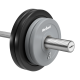 >>>Olimpiniai gumuoti BUMPER svareliai, BEAST serijos, 2 x 1.25 kg rinkinys, skylės skersmuo 51 mm, REBEL ACTIVE