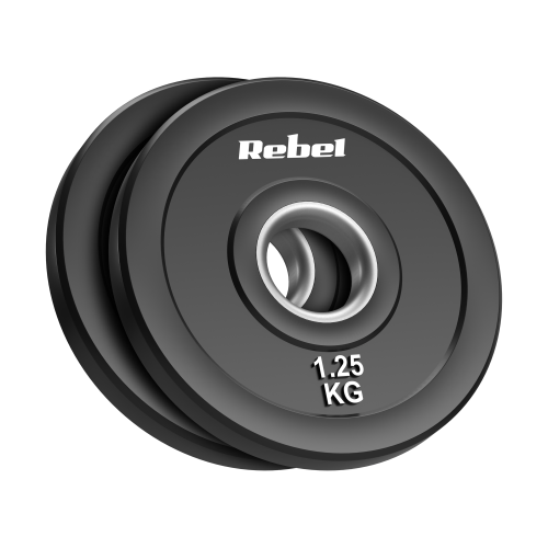 >>>Olimpiniai gumuoti svarmenys BUMPER rinkinys 2x1.25kg, skylės skersmuo 51 mm, REBEL ACTIVE >>>Olimpiniai gumuoti svarmenys BUMPER rinkinys 2x1.25kg, skylės skersmuo 51 mm, REBEL ACTIVE